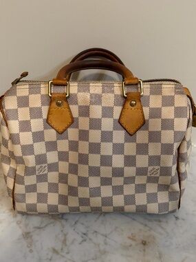 Authentic vintage Louis Vuitton Damier Azur Speedy Handbag -